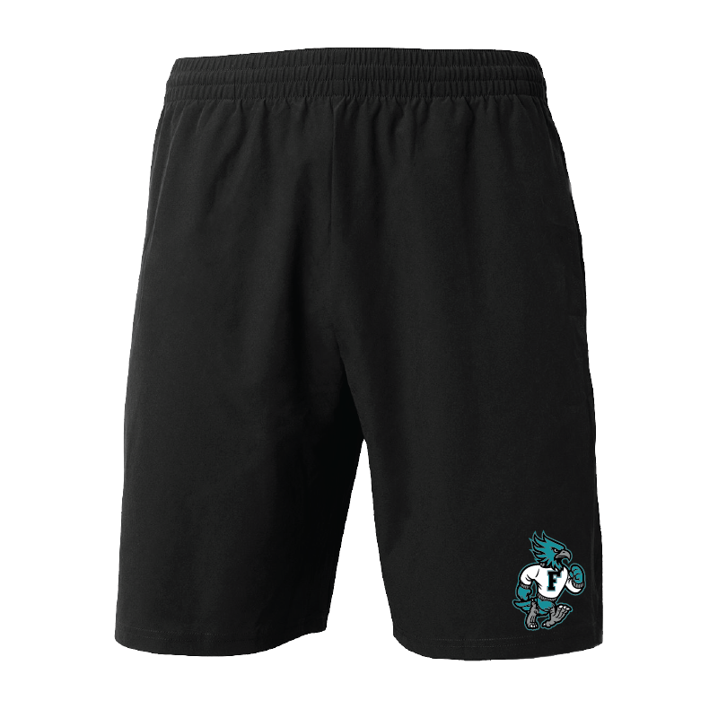 Mens Black Woven Pocketed Short