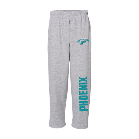 Mens Gray Open-Bottom Sweatpants