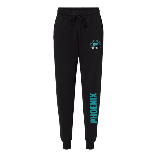 Womens Black Midweight Fleece Joggers