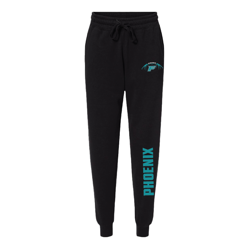 Womens Black Midweight Fleece Joggers
