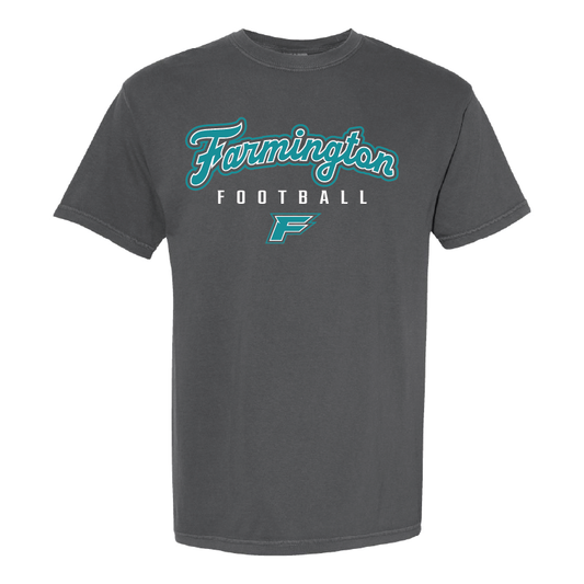 Farmington Football Script - Mens Heavy Weight Cotton T-shirt