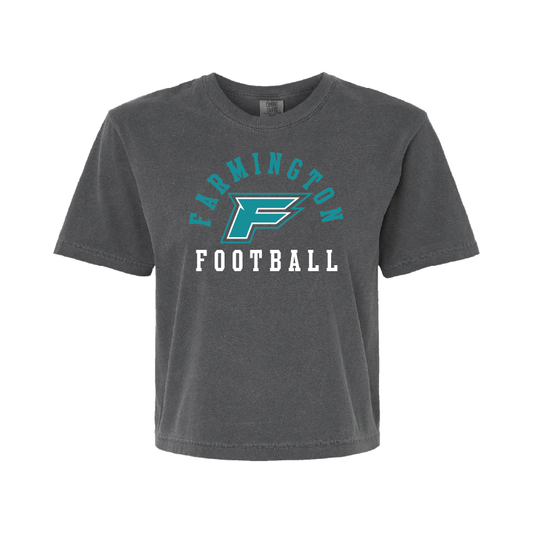 Farmington Football Arched - Womens Heavy Weight Boxy T-shirt