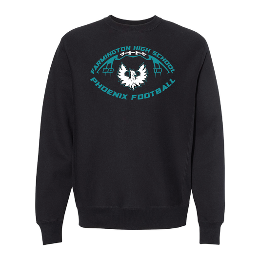 Farmington High School Phoenix Football W/White Phoenix - Adult Crewneck Sweatshirt