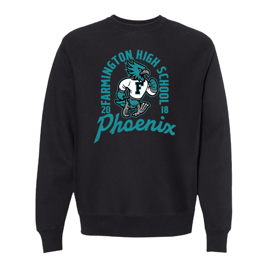 Farmington High School Phoenix Vintage Mascot - Mens/Unisex Crewneck