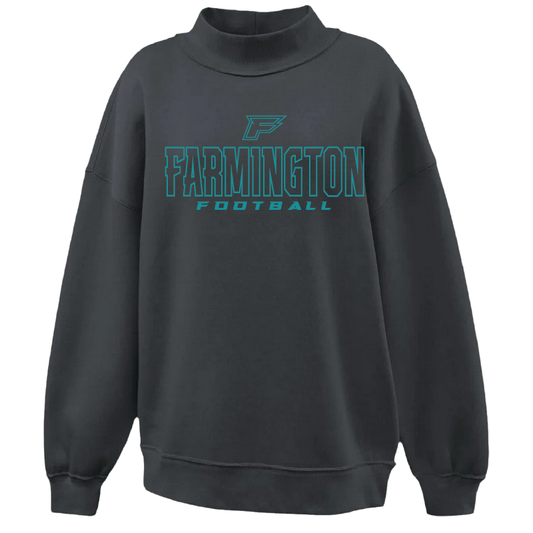 Farmington Football Outlined - Womens Mockneck