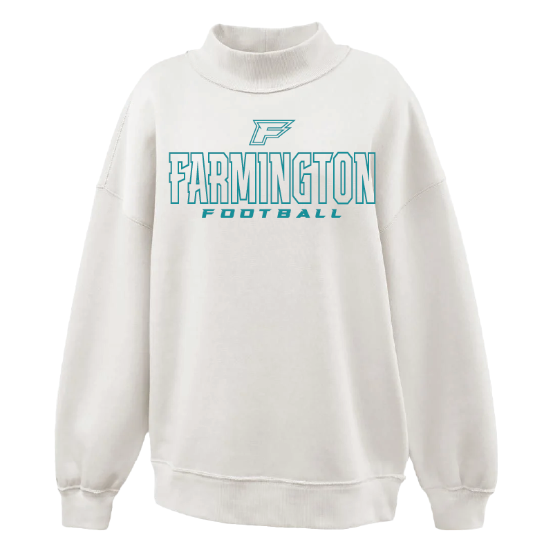 Farmington Football Outlined - Womens Mockneck