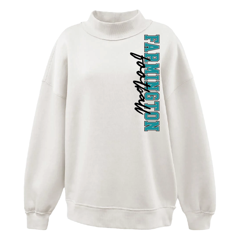 Farmington Football Vertical - Womens Mockneck
