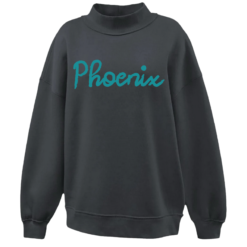 Phoenix Chenille Yarn Embroidered - Womens Mockneck