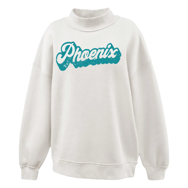 Retro Script - Womens Mockneck