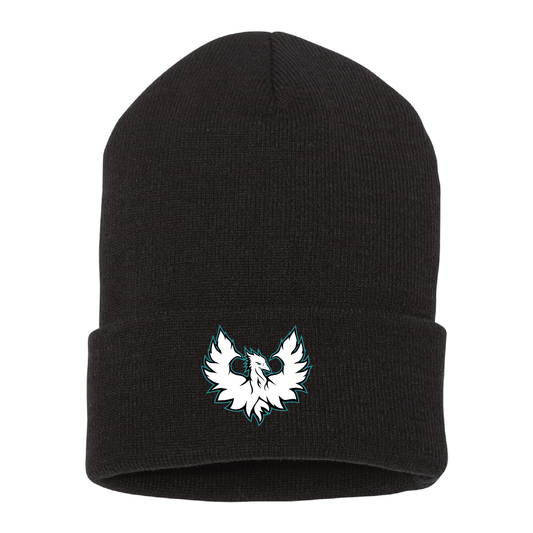 White Phoenix Logo - Cuffed Beanie