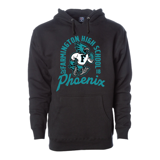Farmington High School Phoenix Vintage Mascot - Mens/Unisex Hoodie