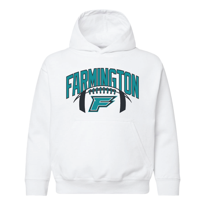 Farmington Arch w/ Football - Youth Hoodie