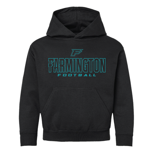 Farmington Football Outlined - Youth Hoodie