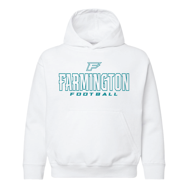 Farmington Football Outlined - Youth Hoodie