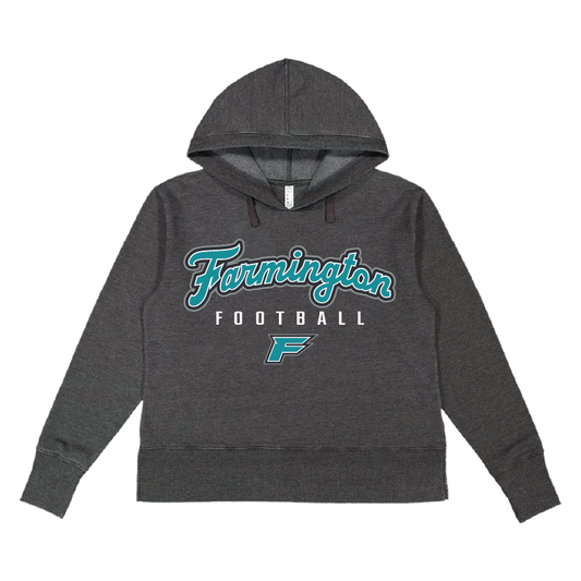 Farmington Football Script - Womens Vintage Wash Hoodie Sweatshirt