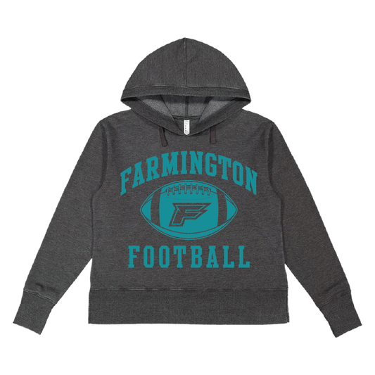 Farmington Football Icon - Womens Vintage Wash Hoodie Sweatshirt