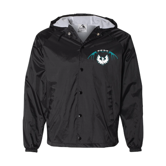 Football W/White Phoenix Logo - Mens Hooded Coach's Jacket