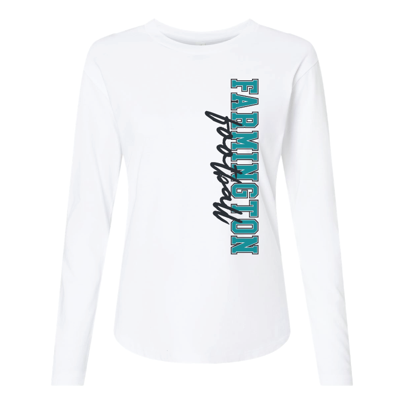 Farmington Football Vertical - Womens Long Sleeve T-Shirt