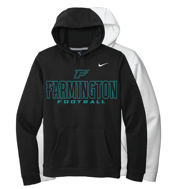 Farmington Football Outlined - Mens Nike Club Training Pullover Hoodie