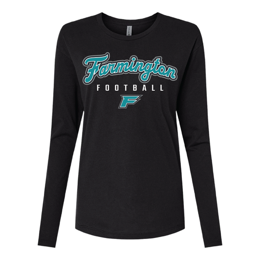 Farmington Football Script - Womens Long Sleeve T-Shirt