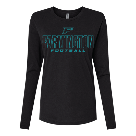 Farmington Football Outlined - Womens Long Sleeve T-Shirt