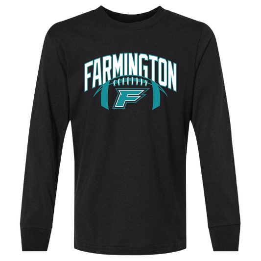 Farmington Arch w/ Football - Youth Long Sleeve T-Shirt