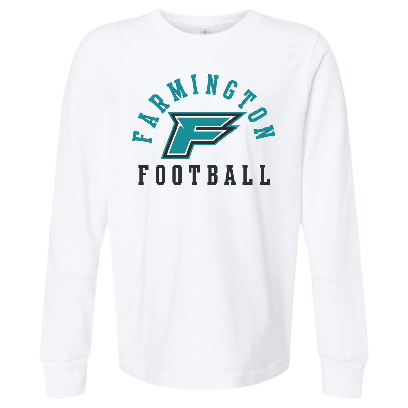 Farmington Football Arched - Youth Long Sleeve T-Shirt