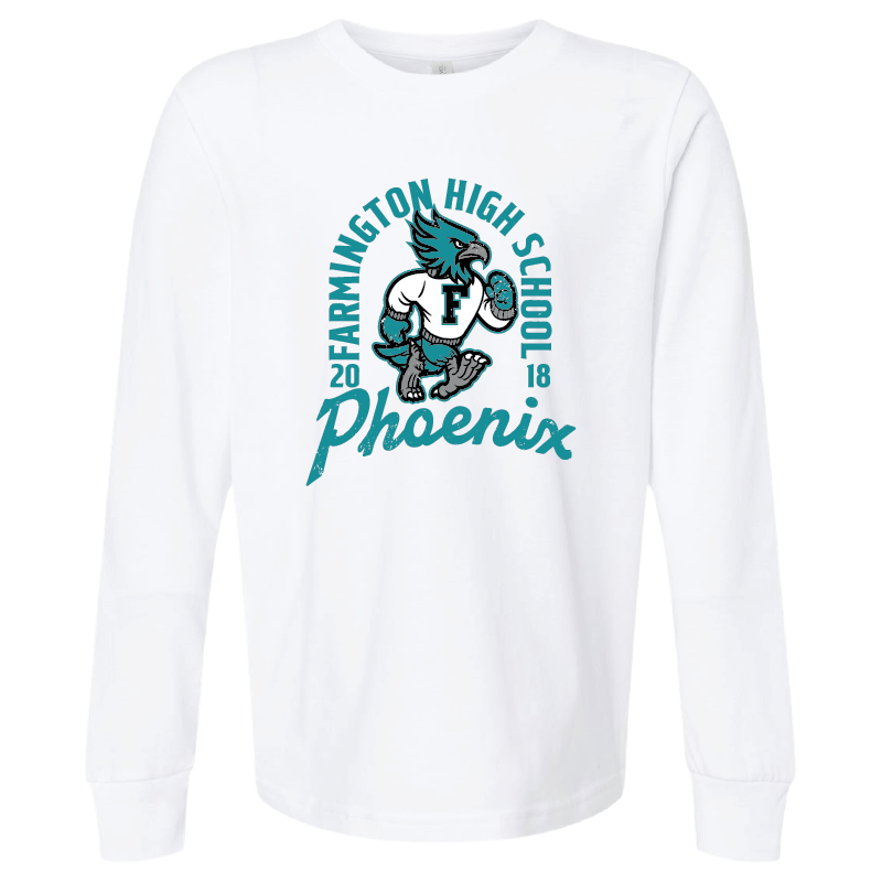 Farmington High School Phoenix Vintage Mascot - Youth Long Sleeve T-Shirt