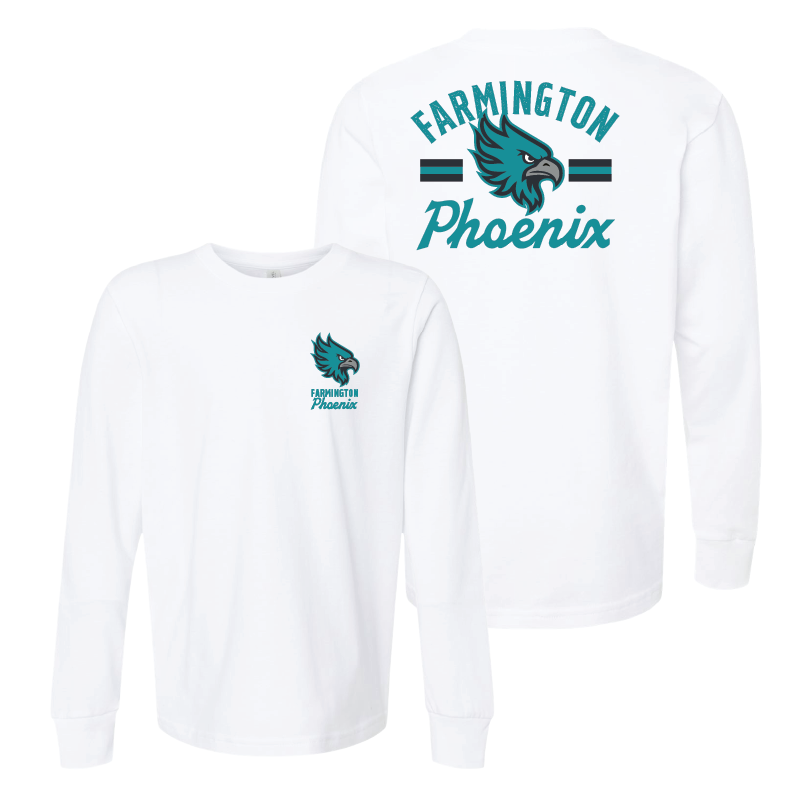 Farmington Phoenix Vintage Mascot Youth Long Sleeve T-Shirt