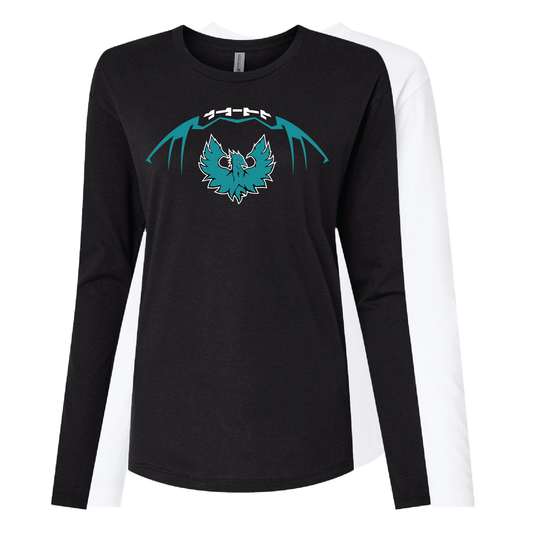 Football W/Teal Phoenix Logo - Mens | Womens | Youth Long Sleeve T-Shirt
