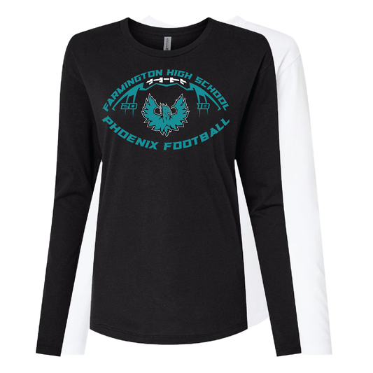 Farmington High School Phoenix Football W/Teal Phoenix - Mens | Womens | Youth Long Sleeve T-Shirt