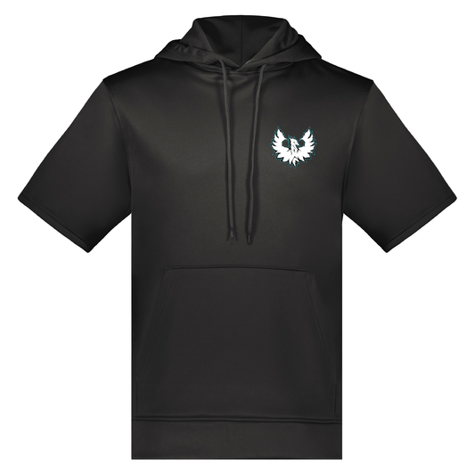 White Phoenix Logo - Adult Short Sleeve Hoodie
