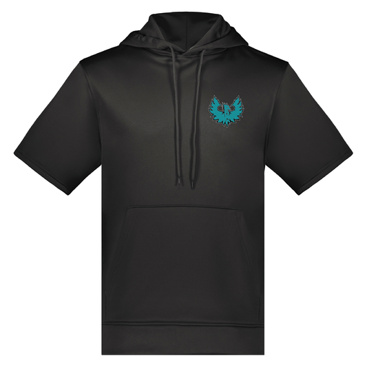 Teal Phoenix Logo - Adult Short Sleeve Hoodie