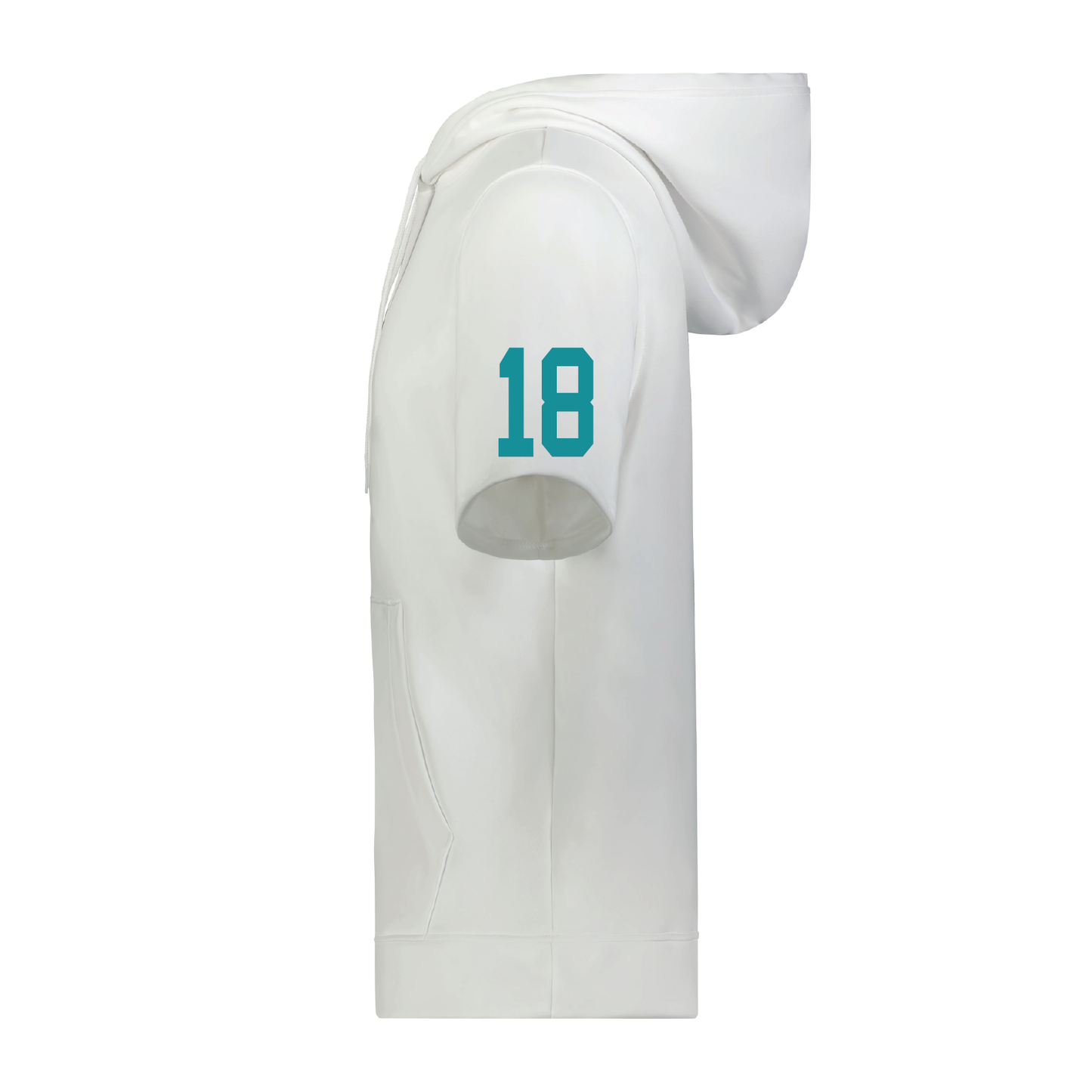 Football W/F Logo - Adult Short Sleeve Hoodie