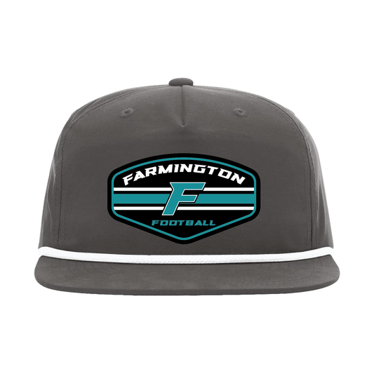 Farmington Football Stripe - 5 Panel High Profile Relaxed Cotton Blend Rope Hat