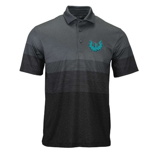 Teal Phoenix Logo - Mens Heathered Polo