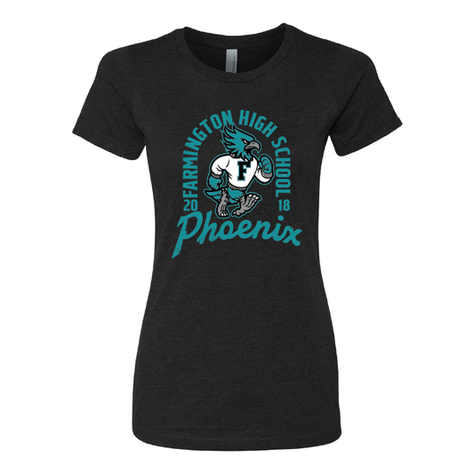 Farmington High School Phoenix Vintage Mascot - Womens CVC T-Shirt