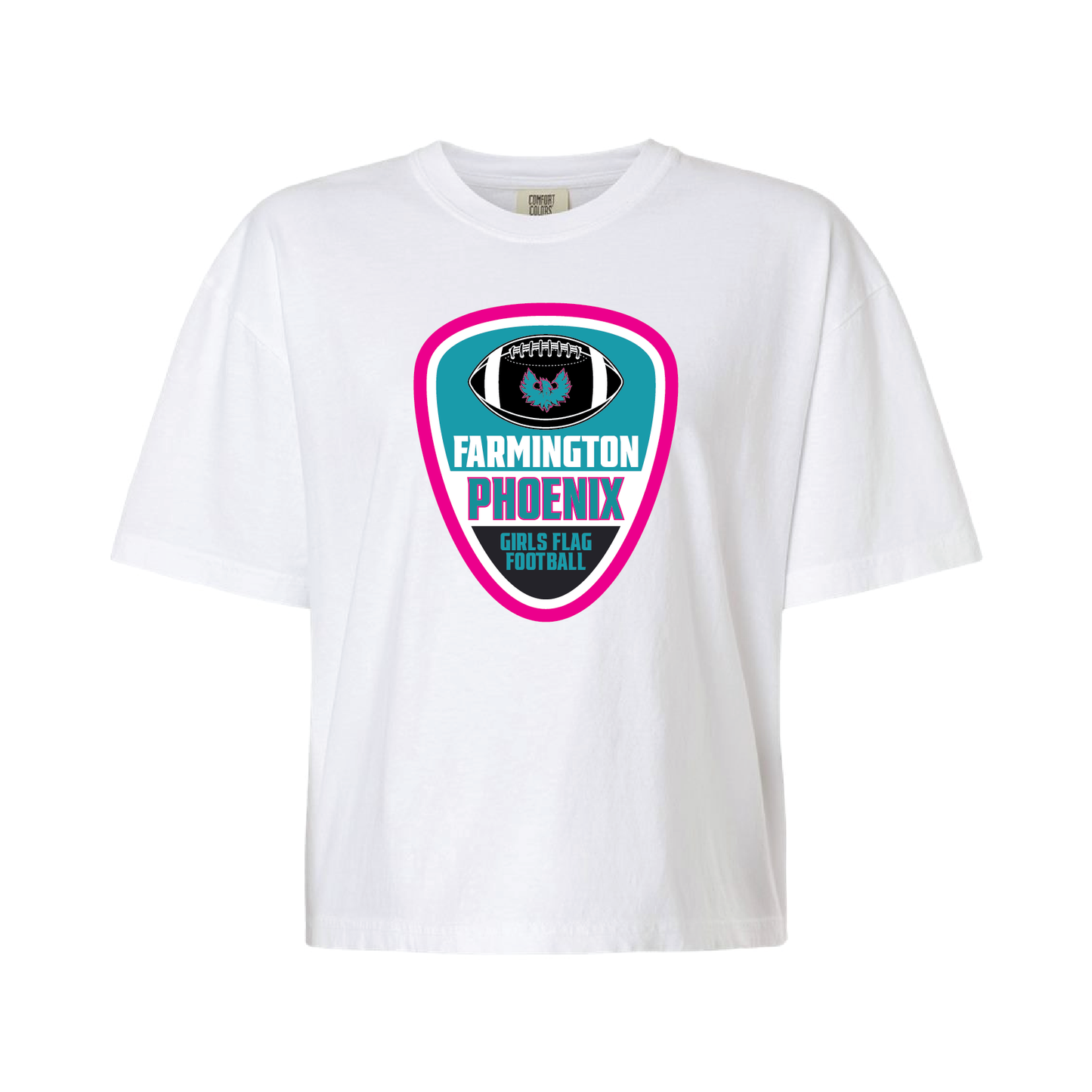Farmington Phoenix Girls Flag Football - Mens | Womens Heavy Weight Cotton T-shirt