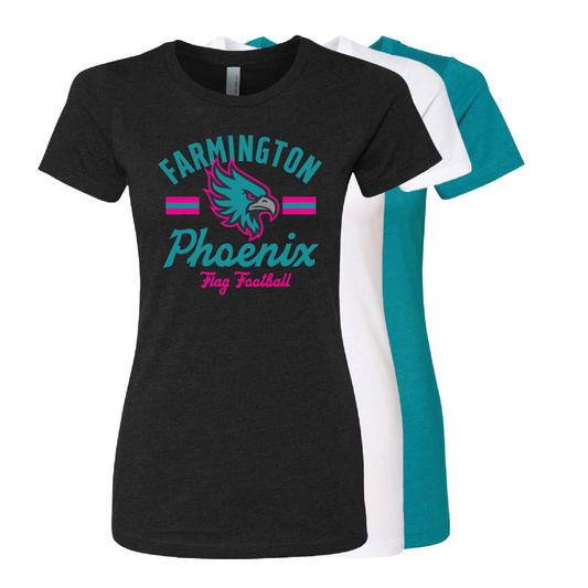 Retro Mascot Farmington Phoenix Flag Football - Mens | Womens | Youth CVC T-Shirt