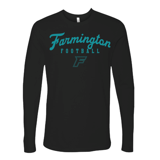 Farmington Script Football F Logo - Mens | Womens | Youth Long Sleeve T-Shirt