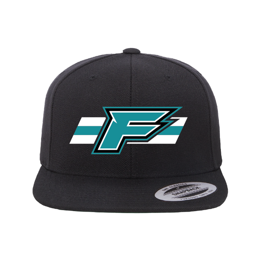 F Logo w/Stripe - Flat Bill Snapback