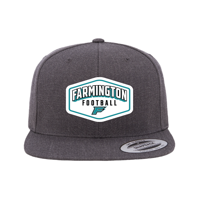 Farmington Football Drop Shadow Patch - Flat Bill Snapback