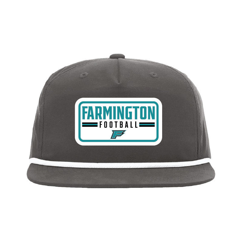 Farmington Football Patch - 5 Panel High Profile Relaxed Cotton Blend Rope Hat