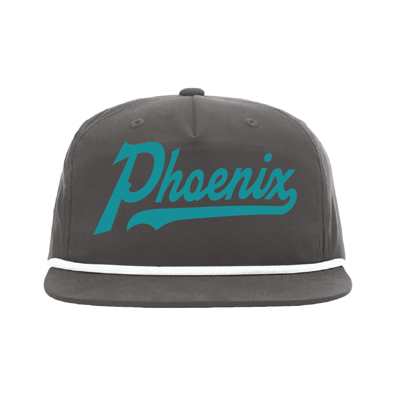 Phoenix Script - 5 Panel High Profile Relaxed Cotton Blend Rope Hat