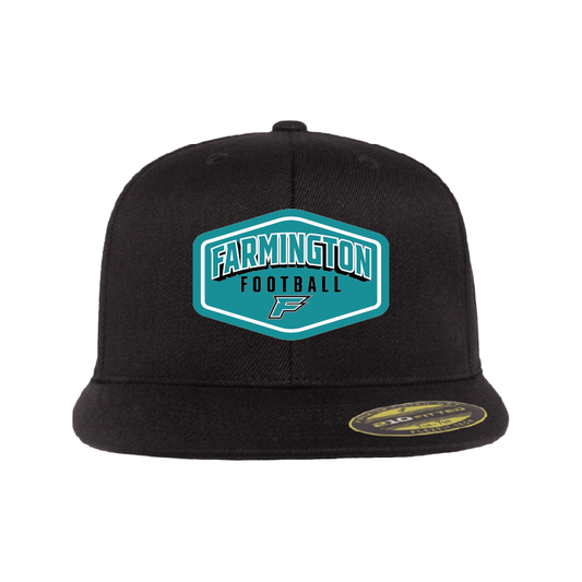 Farmington Football Drop Shadow Patch - Flat Bill Flexfit