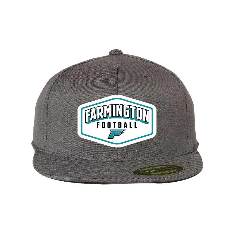 Farmington Football Drop Shadow Patch - Flat Bill Flexfit