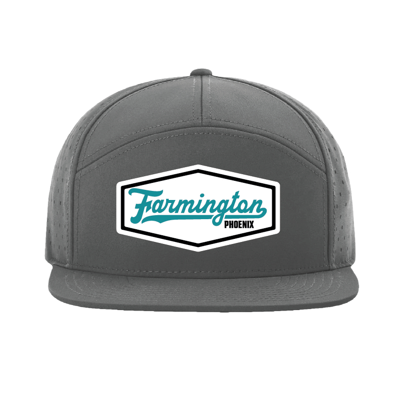 Farmington Script Patch - 7 Panel Perforated Snapback