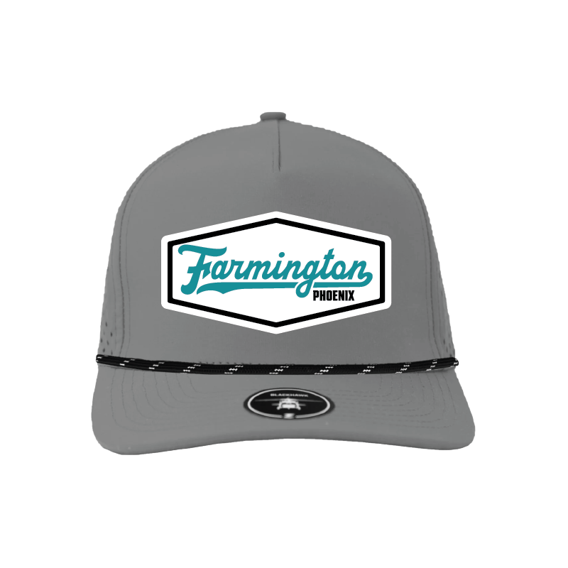 Farmington Script Patch - 5 Panel Perforated Snapback w/ Rope