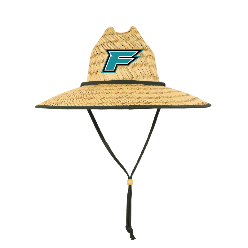 F Logo - Mat Straw Lifeguard Hat