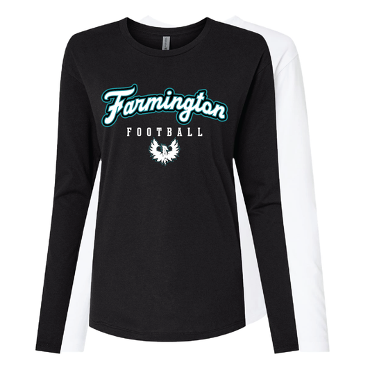 Farmington Football Script W/Phoenix Logo - Mens | Womens | Youth Long Sleeve T-Shirt